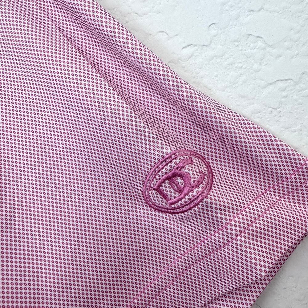 Johnnie-O Mens Poe Polo Shirt Size L JMPO4110 Active Summer Casual Pink - Picture 5 of 8